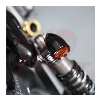 cafe 4 racer - Motone Custom Billet Indicator Turn Signals - Set of 4 - Black - Motone Standard indicators 