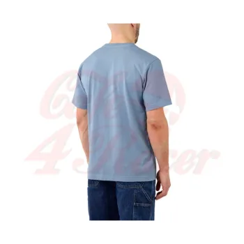 Tričko Carhartt Core Logo pine blue heather