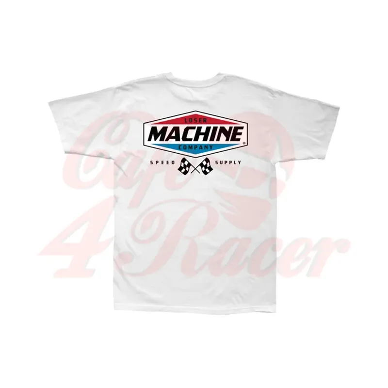 cafe 4 racer - Loser Machine Overdrive tričko biele - Loser Machine Tričká 