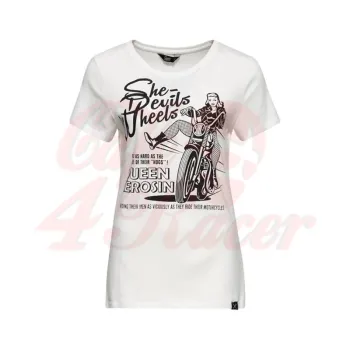 cafe 4 racer - Tričko Queen Kerosin Happy Wife off white - KING KEROSIN Trička 