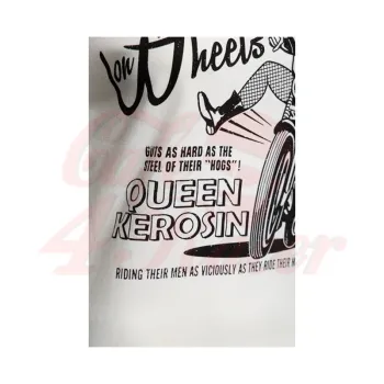 cafe 4 racer - Tričko Queen Kerosin Happy Wife off white - KING KEROSIN Trička 