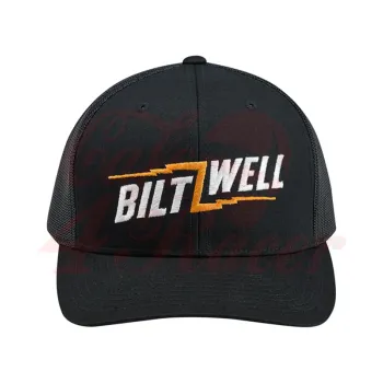 cafe 4 racer - Biltwell Bolts 2 snapback čiapka čierna/biela/oranžová - BILTWELL Šiltovka 