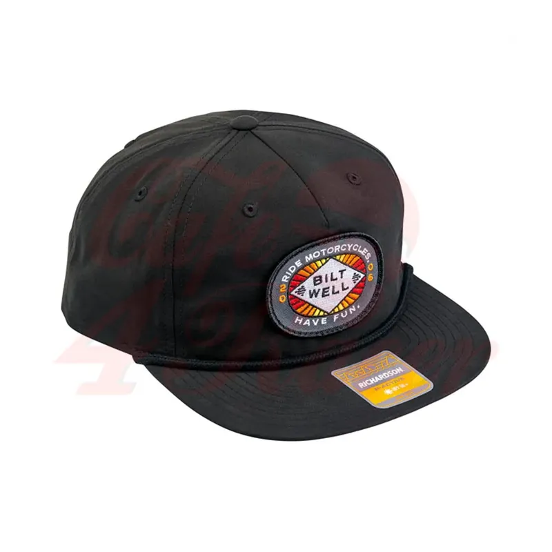 cafe 4 racer - Biltwell RMHF 2 Snap back cap black - BILTWELL Caps 