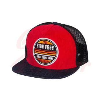 cafe 4 racer - King Kerosin Ride Free cap red/black - KING KEROSIN Caps 
