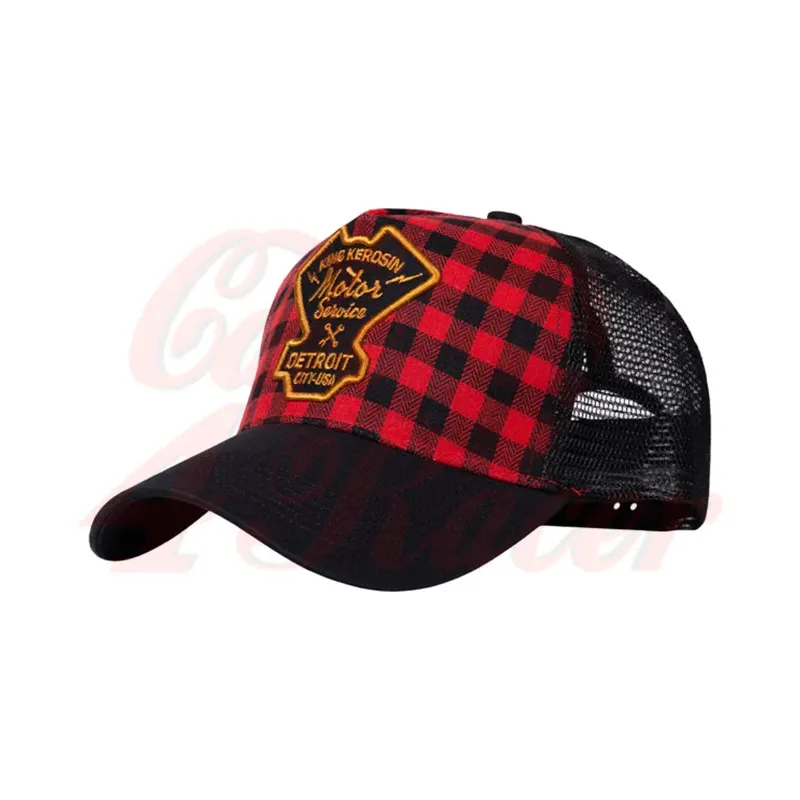 cafe 4 racer - King Kerosin Motor trucker cap black - KING KEROSIN Šiltovka 