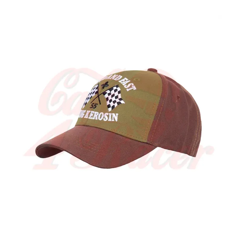 cafe 4 racer - King Kerosin Loud And Fast trucker cap brown/olive - KING KEROSIN Šiltovka 