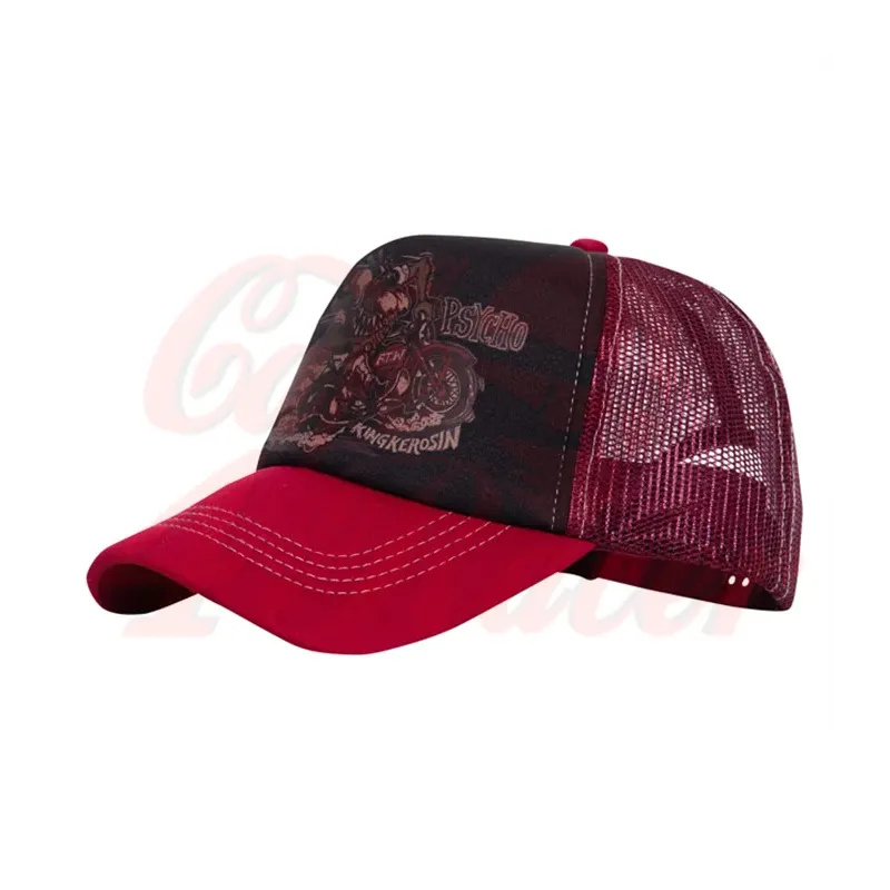 cafe 4 racer - King Kerosin classic trucker cap Motor Psycho black/red - KING KEROSIN Caps 
