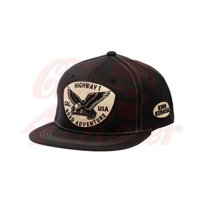 cafe 4 racer - King Kerosin Highway trucker cap black - KING KEROSIN Šiltovka 