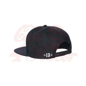 cafe 4 racer - Lucky 13 Shocker snapback čepice černá s bílým logem - Lucky 13 Kšiltovky 
