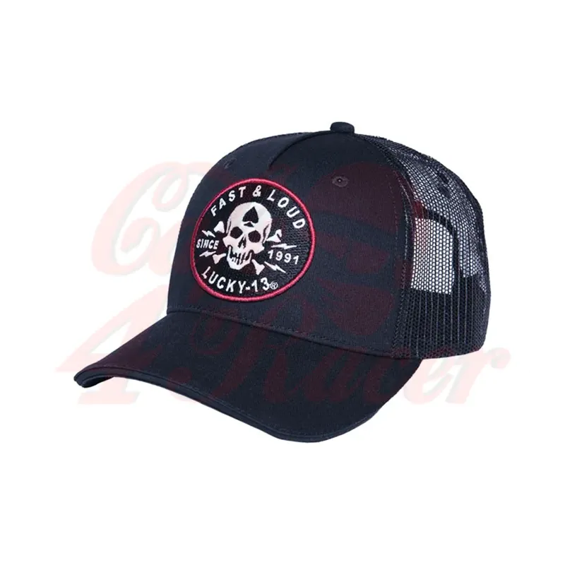 cafe 4 racer - Lucky 13 Fast & Loud adj trucker cap black - Lucky 13 Caps 