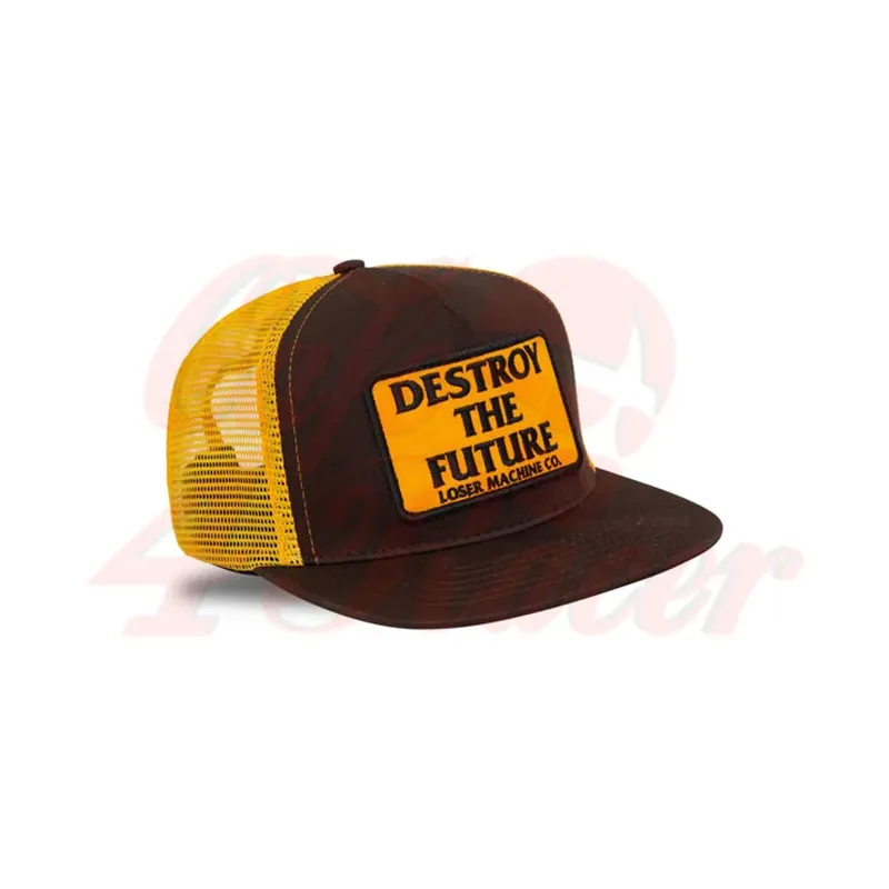 cafe 4 racer - Loser Machine Destroy trucker cap brown/gold - Loser Machine Caps 
