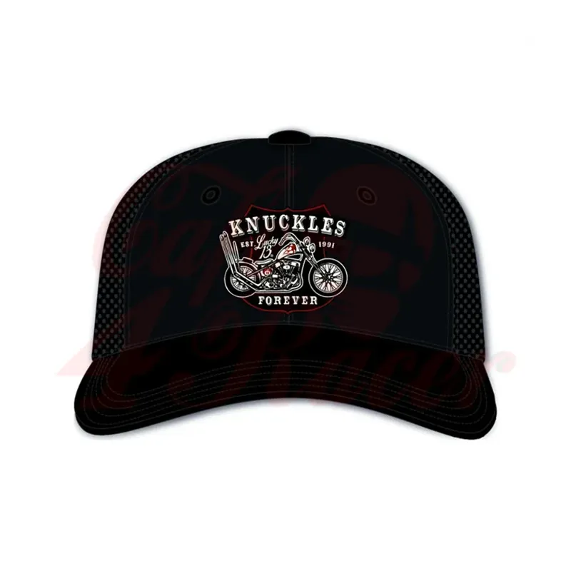 cafe 4 racer - Lucky 13 Knuckles forever snapback čepice černá - Lucky 13 Kšiltovky 