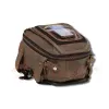 cafe 4 racer - Burly Voyager tank/tail bag waxed canvas dark oak - BURLY Bags 