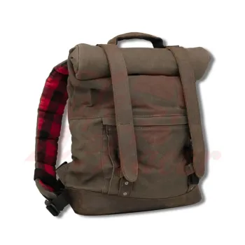 cafe 4 racer - Burly Roll Top backpack dark oak - BURLY Bags 
