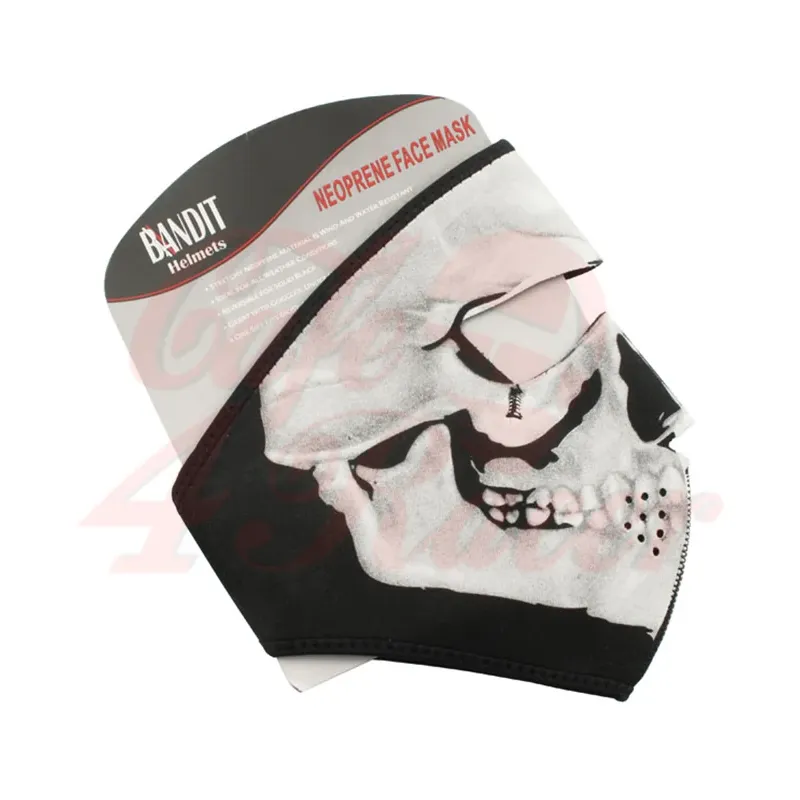 cafe 4 racer - BANDIT FACEMASK SKULL, BLACK - BANDIT Tunnels & masks & Tubes 