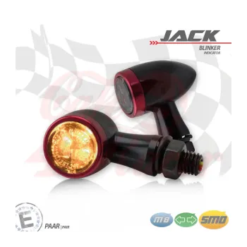 cafe 4 racer - SMD indikátor RL set "Jack" červená - HS MOTO Germany Standardní ukazatele směru 4251352631442