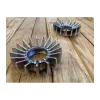 cafe 4 racer - BMW Boxer Big Exhaust Nut Clamps PAIR - Polished 1970s to 1990s R45, R50, R60, R65, R75, R80, T80G/S, R90, R100 - Motone Exhausts Nuts & Clamps 