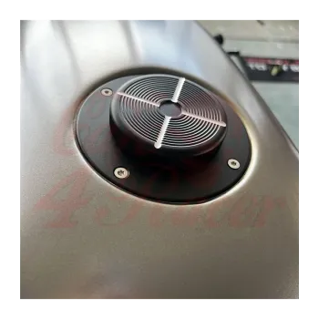 cafe 4 racer - BMW K75/100/1100 Čierny s čiernym uzávěrom - Cafe4Racer Víčka nádrží 