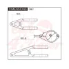 cafe 4 racer - DAYTONA CNC lamp holder set SHORT 35/39/41/43/49 mm - Daytona Headlights brackets & holders 