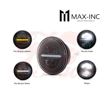 cafe 4 racer - 5 3/4 BLACK LED Insert - MAX-INC  LED Headlight & inserts 