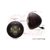 cafe 4 racer - 7" LED matně černý Rukis mřížka - MAX-INC  Světla LED 