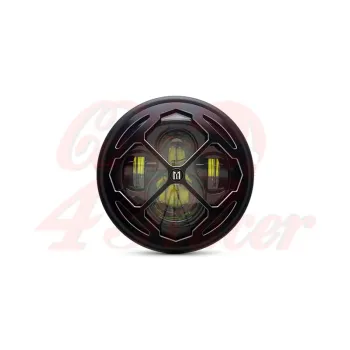cafe 4 racer - 7" LED matně černý Rukis mřížka - MAX-INC  Světla LED 