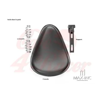 cafe 4 racer - Black Universal Custom Old Skool Single Seat bobber - MAX-INC  Bobber Solo Seats 