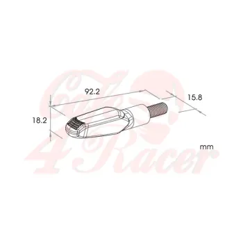 cafe 4 racer - LED-Blinker "JET" sequential flashing - Koso Running light LED turn signal 4251352669179