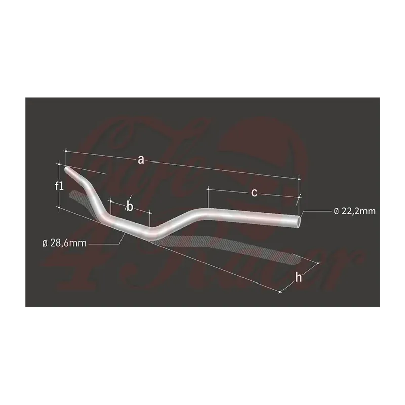 cafe 4 racer - Tapered Handlebar X-line black, SX - Magura Standard handlebars 4055184028650