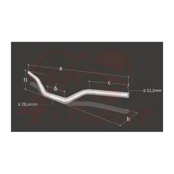 cafe 4 racer - MAGURA Kužeľová rukoväť X-line strieborné SX - Magura Štandardné riaditká  4055184028629