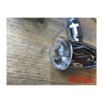 cafe 4 racer - HIGHSIDER Indicator MICRO-BULLET čiena/chromová - Highsider Štandardné smerovky 4054783024407