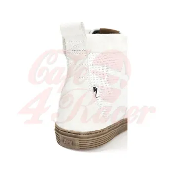 cafe 4 racer - John Doe motocyklové tenisky Neo white/ brown CE appr. - JOHN DOE Boty 