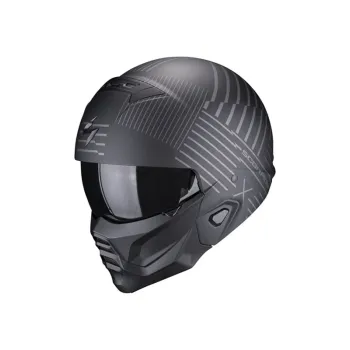 cafe 4 racer - Prilba Scorpion Belfast Evo matná čierna/strieborná - Scorpion  SCORPION 