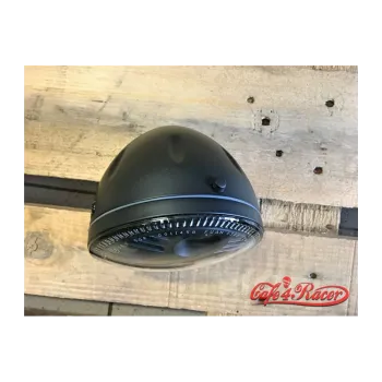 cafe 4 racer - HIGHSIDER 5 3/4 inch LED Headlight ATLANTA black/chrome - Highsider Headlights bottom mount 