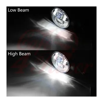 cafe 4 racer - 5-3/4 Harley Headlight 5.75" Led Headlamps insert black - Cafe4Racer LED Headlight & inserts 