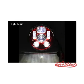 cafe 4 racer - 5-3/4 Harley Headlight 5.75" Led Headlamps insert white - Cafe4Racer LED Headlight & inserts 