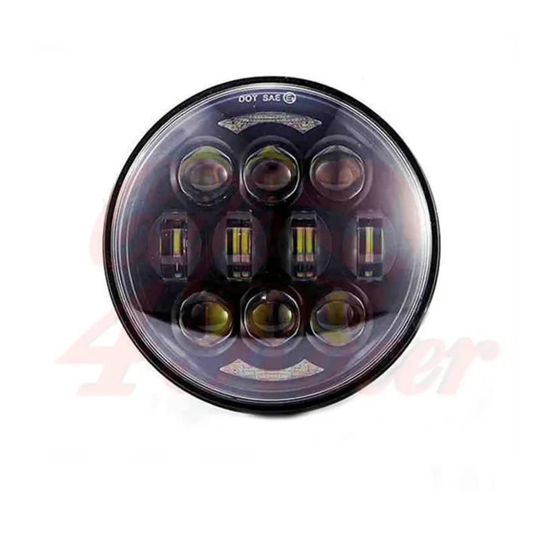 5-3/4 Harley Headlight 5.75" Led Headlamps insert black