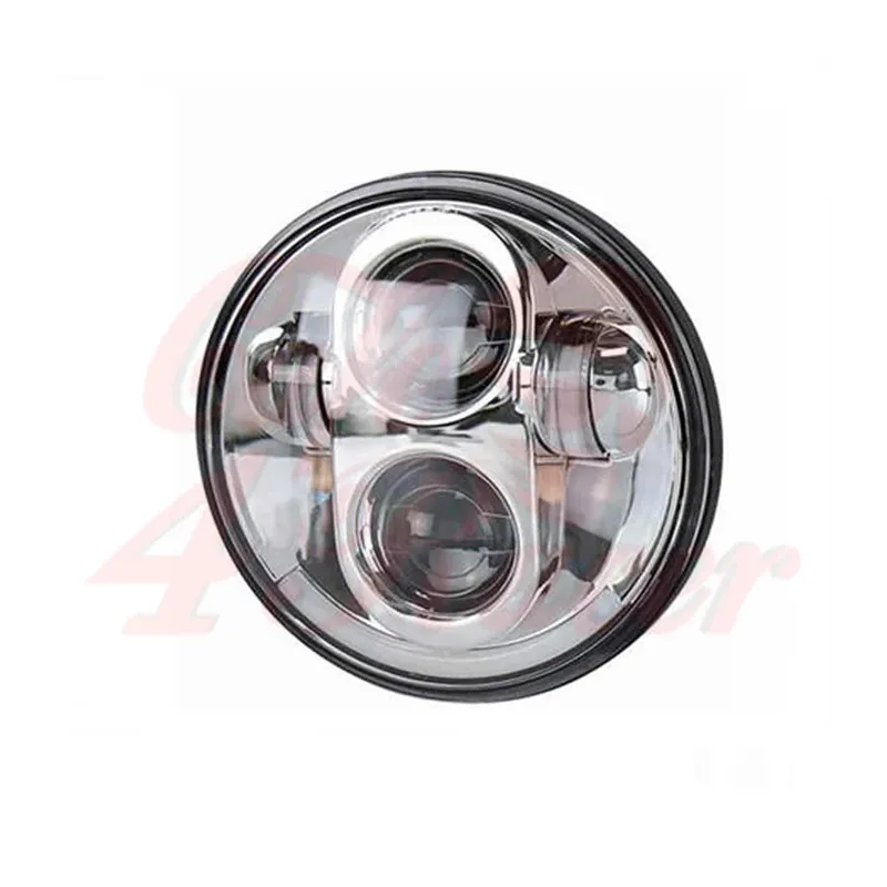 cafe 4 racer - 5-3/4 Harley Headlight 5.75" Led Headlamps insert chrome - Cafe4Racer LED Headlight & inserts 