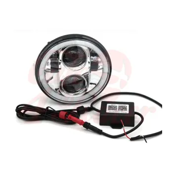 5-3/4 Harley Headlight 5.75" Led Headlamps insert black RGB ring