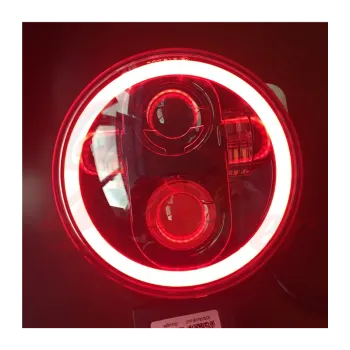 5-3/4 Harley Headlight 5.75" Led Headlamps insert black RGB ring