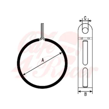cafe 4 racer - Exhaust clamp - HS MOTO Germany Accessories 4251352615978