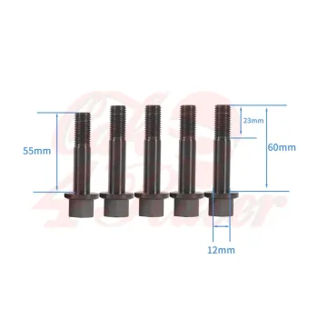 cafe 4 racer - Wheel bolts set BMW K75 / K100 - black  rear - Cafe4Racer Bolts set 