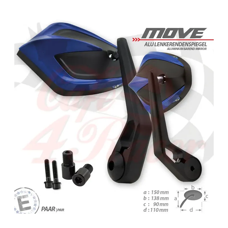 Bar end mirror MOVE M16 YAMAHA blue