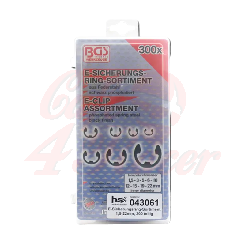 cafe 4 racer - E-Circlip 300pcs - HS MOTO Germany Screw nuts sets pins orings 4251352630209