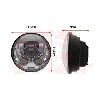 cafe 4 racer - 5-3/4 5.75" Harley Hlavné LED svetlo vložka čierna LED parkovačka - Cafe4Racer LED svetlá 