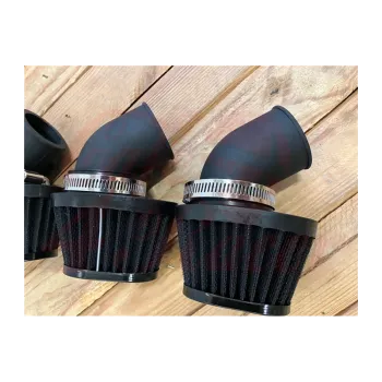cafe 4 racer - BMW K1 K100-16V K1100 sada 4 vzduchových filtrov s gumenými adaptérmi - Cafe4Racer Adaptery na vzduch. filter 