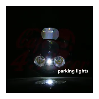 cafe 4 racer - 5-3/4 Harley Headlight 5.75" Led Headlamps insert chrome LED parking - Cafe4Racer LED Headlight & inserts 