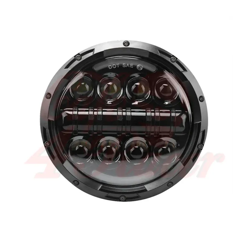 cafe 4 racer - 7" / 17,8cm Harley Headlight Led Headlamps insert black - Cafe4Racer LED Headlight & inserts 