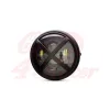 cafe 4 racer - 7.7" Matte Black LED Headlight + X-Rally Grill Cover  - MAX-INC  LED Headlight & inserts 