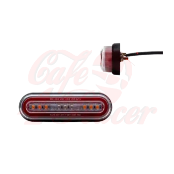 cafe 4 racer - Univerzální oválné LED integrované Stop / Tail Light / Turn Signals - Cafe4Racer 2v1 a 3v1 